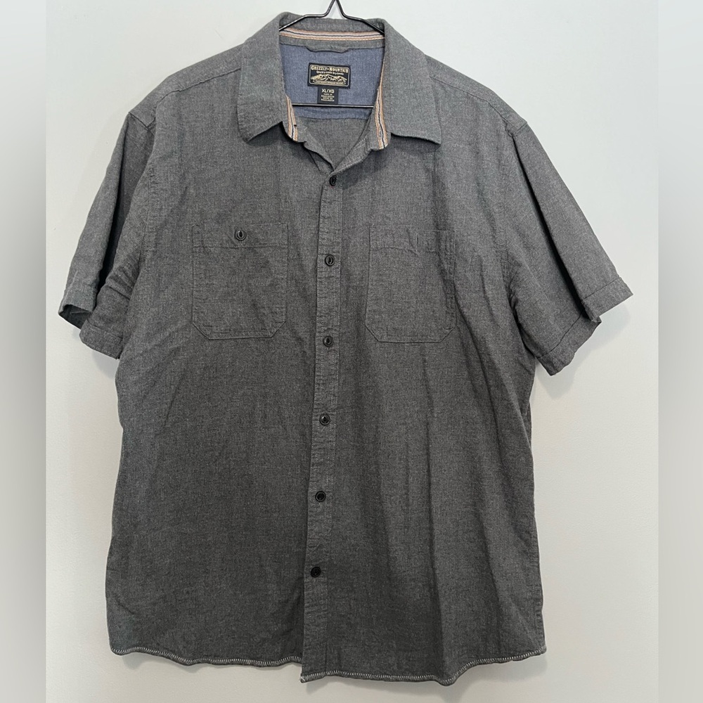 Men's Grizzly Mountain XL Gray Button-Up Shirt